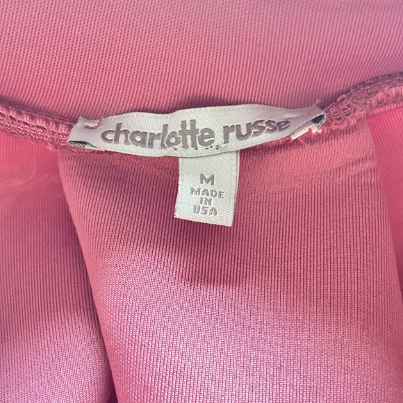 Charlotte Russe Flared Pleated Scuba Pink Skirt (Size: M) - Picture 3 of 5